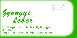 gyongyi leber business card